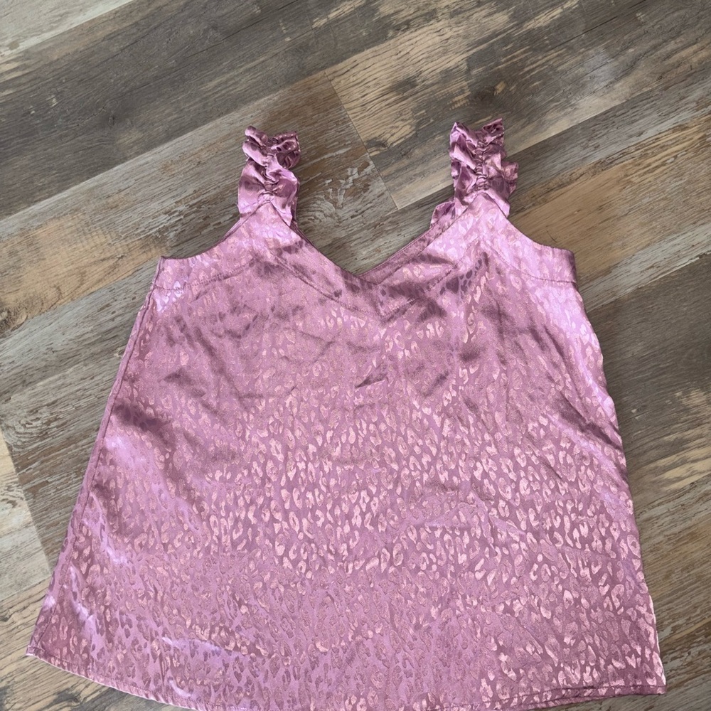 Entro Pink Camisole with Ruffled Straps